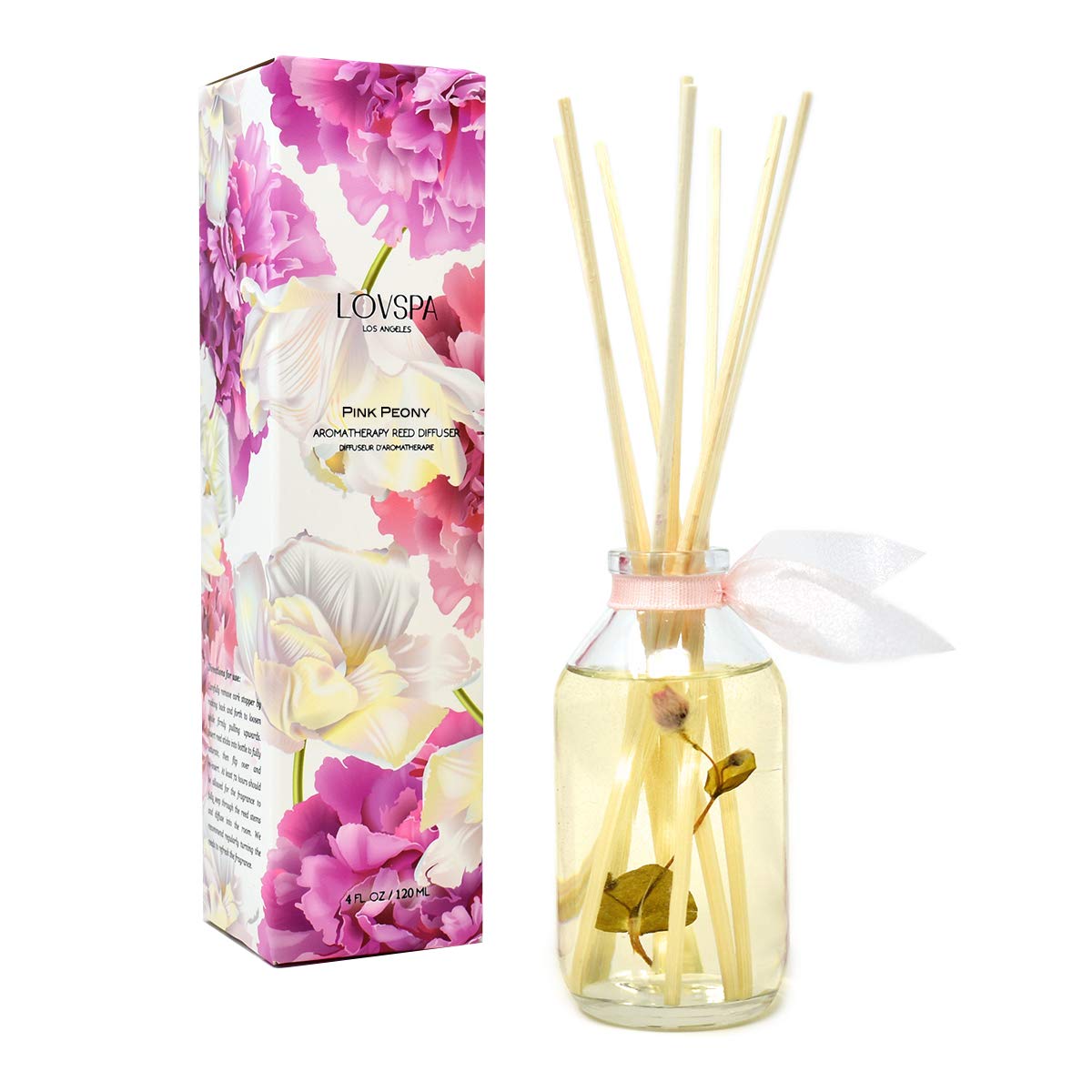 LOVSPA Reed Diffuser Set, Smoked Vanilla Scented Oil Diffuser with Sticks, Home Fragrance Accessories for Bathroom Shelf Decor, Aroma Diffusers for Home or Office Fall Decor, USA Made