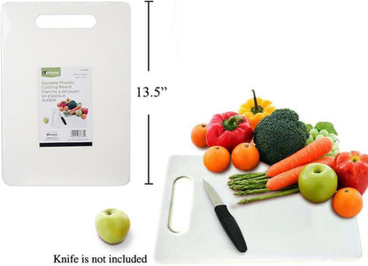 Luciano Plastic Cutting Board - 13.6 x 9.8 Inches, White