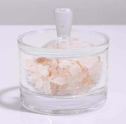 Maxistal Clear Salt Cellar with Lid, 7oz Crystal Glass Salt Box Salt and Pepper bowls, Salt Container Holder for Kitchen, Storage Container for Candies, Coffee, Sugar