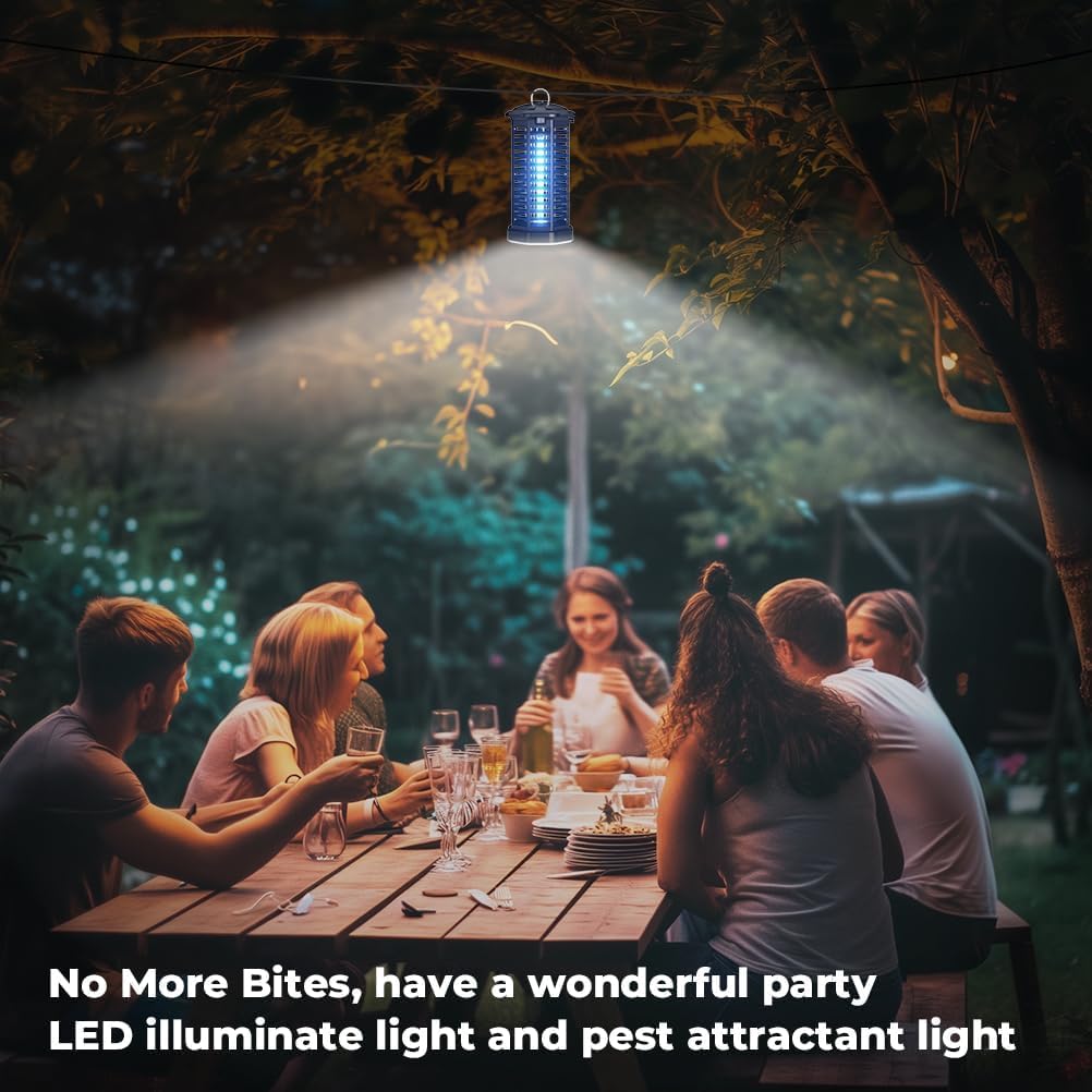 YISSVIC Bug Zapper, Outdoor Indoor Waterproof Electric Mosquito Fly Zapper Killer, Effective 4200V for Home, Patio,