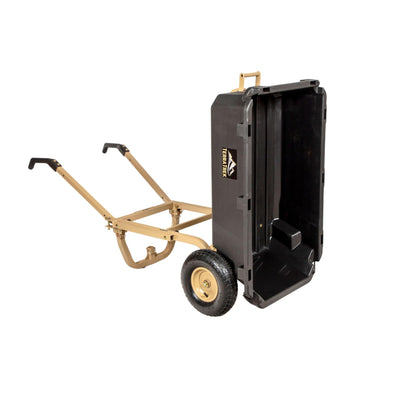 TerraTrek Heavy-Duty Garden Cart on Wheels – 7 Cu. Ft. 2-in-1 Utility Wagon & Wheelbarrow, Push or Tow Design, 600 lb. Capacity, All-Terrain Utility Cart with 13" Pneumatic Wheels