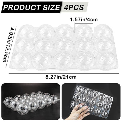 LNQ LUNIQI 4 Sets Sugar Flower Drying Mold Drying Fondant Shaping Trays Creative Fondant Molds Candy Cake Mold for DIY Sugarcraft, Gum, Paste Chocolate