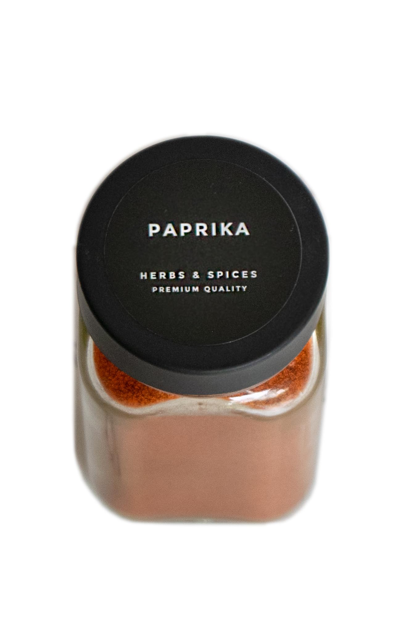 Modern Style Round Black Spice Labels Stickers Preprinted Waterproof by Paper & Pear - Oil Resistant Kitchen Pantry Labels for Home Improvement - 1.35 Inches Pantry Stickers - Set of 80 (No Jars)
