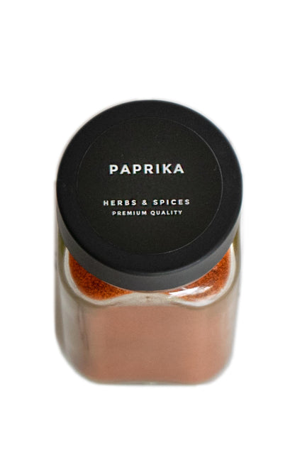 Modern Style Round Black Spice Labels Stickers Preprinted Waterproof by Paper & Pear - Oil Resistant Kitchen Pantry Labels for Home Improvement - 1.35 Inches Pantry Stickers - Set of 80 (No Jars)