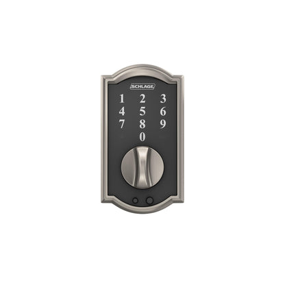 SCHLAGE BE375 CEN 622 Touch Keyless Touchscreen Electronic Deadbolt Lock, Matte Black