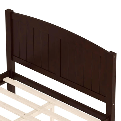 KEIKI Solid Pine Wood Full Size Bed Frame, Full Bed Platform with Headboard and Footboard, Solid Wood Slat Support, No Box Spring Needed, Modern Style Bedframe, Easy Assembly, Noise Free