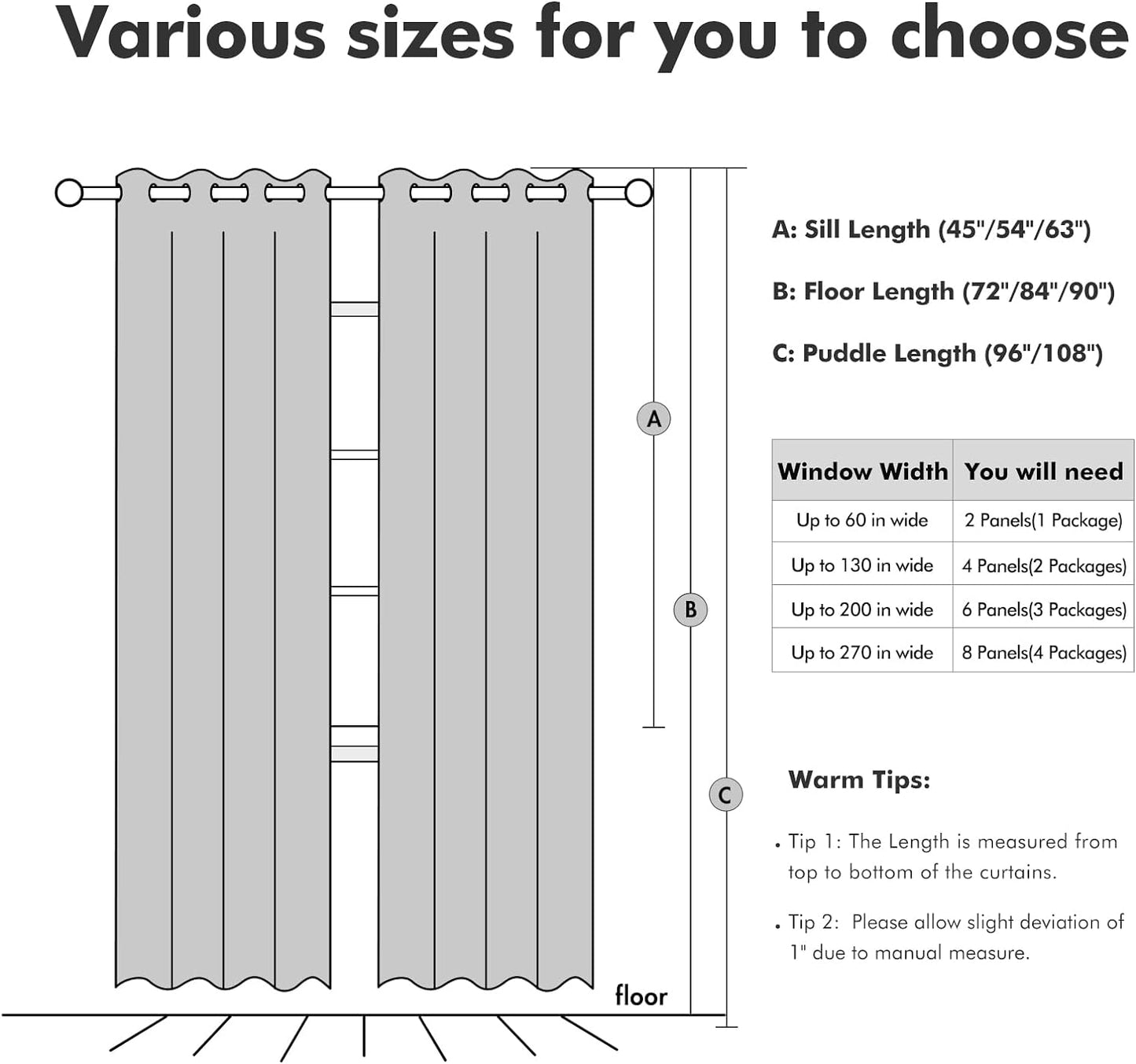 MIULEE Linen Blackout Curtains - 100% Room Darkening Thermal Insulated Grommet Panels | 42x84 inches, Stone Blue