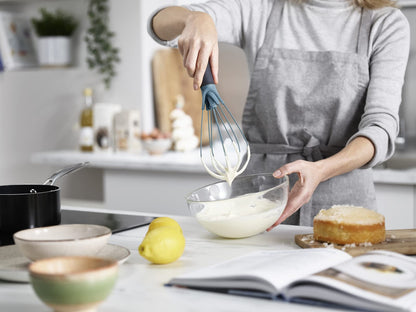 Joseph Joseph Twist Whisk 2-In-1 Collapsible Balloon and Flat Whisk Silicone Coated Steel Wire, Sky Blue (Pack of 2)