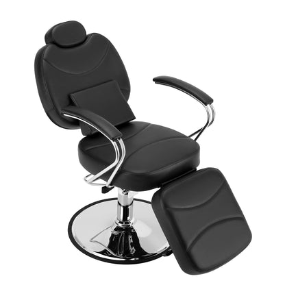 Multi-Functional Beauty Salon Barber Chair for Long Beauty Sessions and a Variety of Services Such As Haircuts, Shaving, Skincare Treatments, Tattoo Shop,and Makeup (Black)