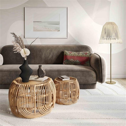Tov Furniture Azrina Rattan Nesting Tables