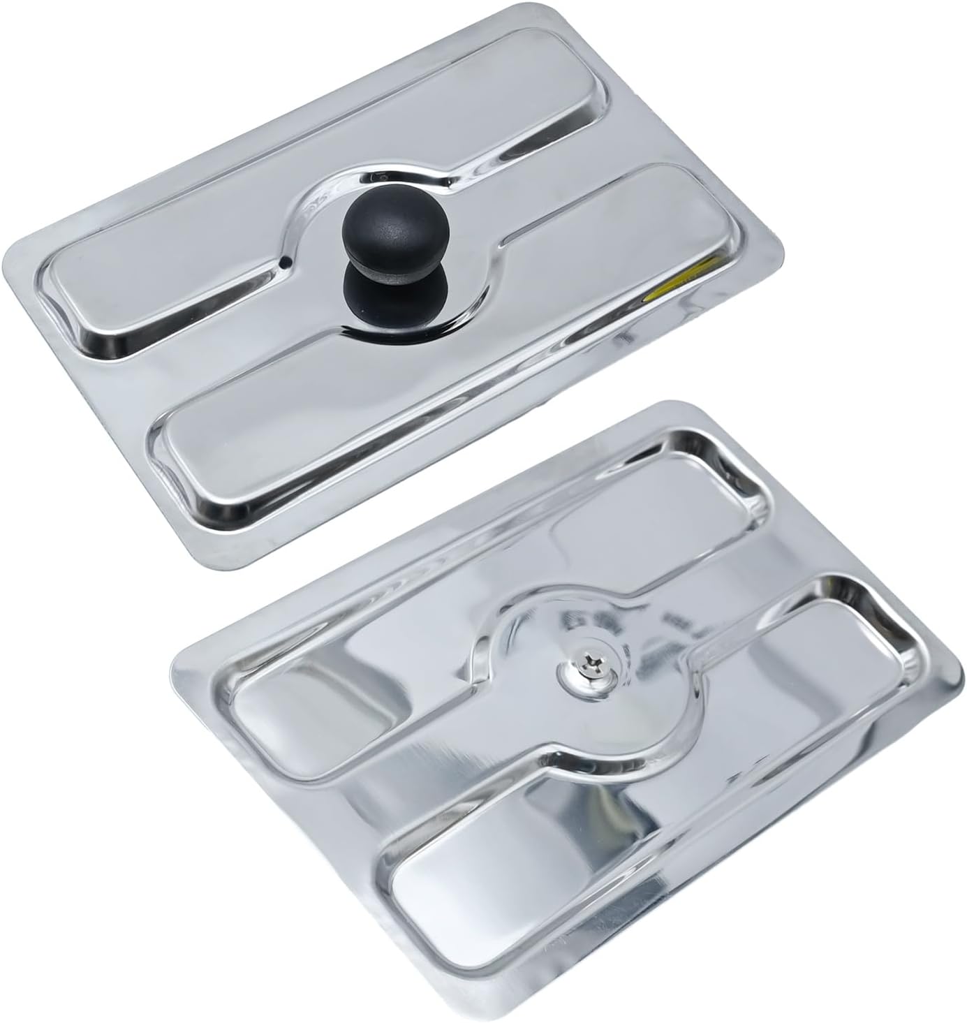 2pcs Toaster Dust Cover, Stainless Steel Top Cover, Electric Bread Maker Upper Cover for Bread Machine