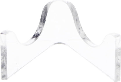 Plymor Clear Acrylic Low-Profile Curved Display Easel, 0.875" H x 2" W x 1.75" D for Geode or Crystal