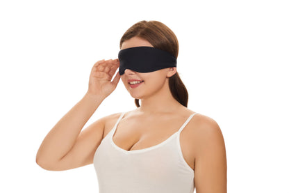 Alaska Bear Sleep Mask for Side Sleepers 2022 Headband Design, Cup-Shaped and Extra-Soft, 100 Blackout Eye Mask Shades Cover for Men and Women Home or Travel, Machine Washable, Black
