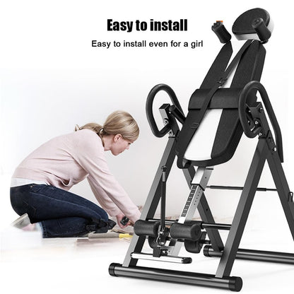 RIEJIN Inversion Table - Relieve Back Pain, 330lbs Weight Capacity for Safe and Easy Inversion Therapy - Ideal for Home and Gym Use