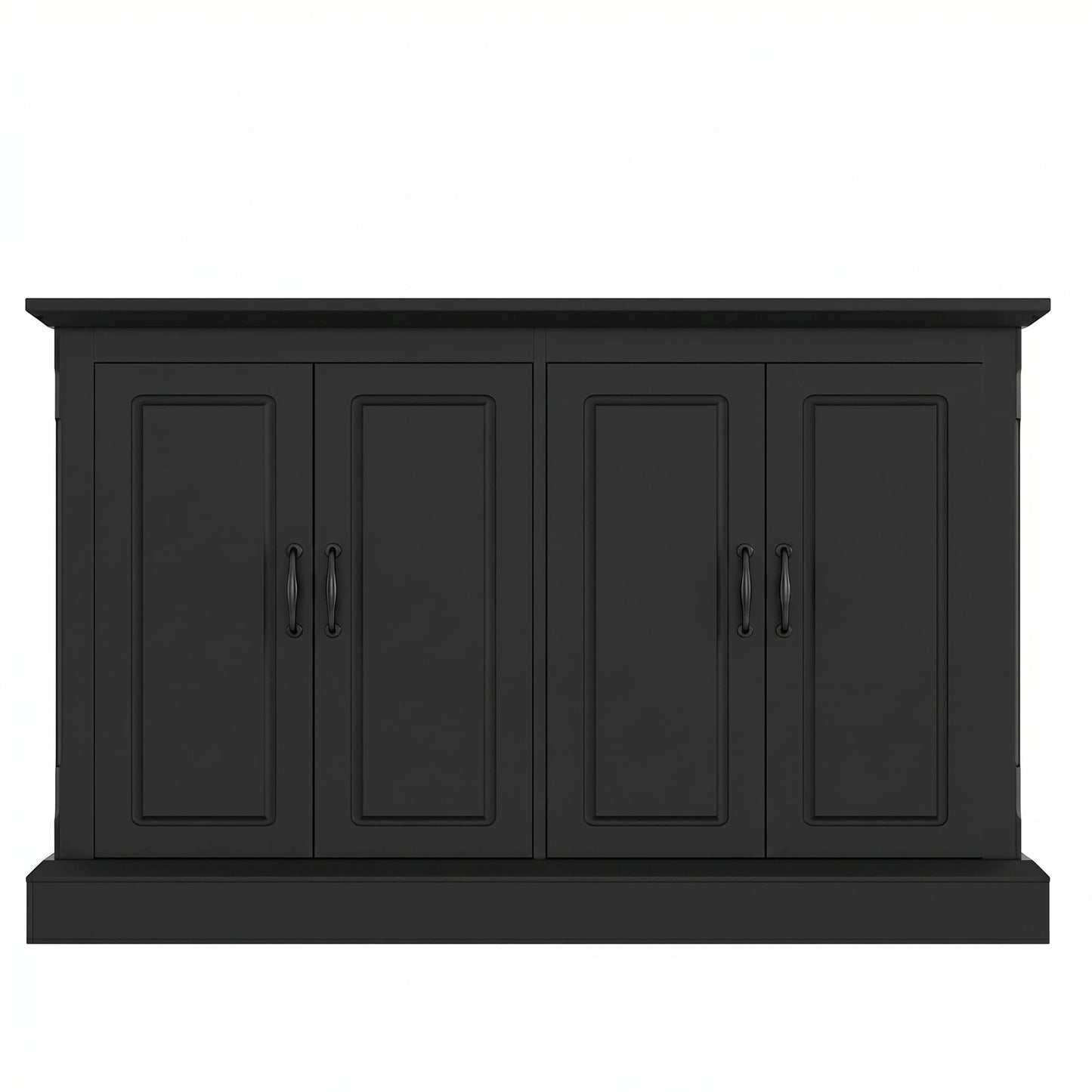 Merax 55-75 Gallon Fish Tank Stand with Power Outlet, Heavy Duty Aquarium Stand with 4 Storage Cabinets, for Fish Tank, Turtle Tank, Reptile Terrarium, Black