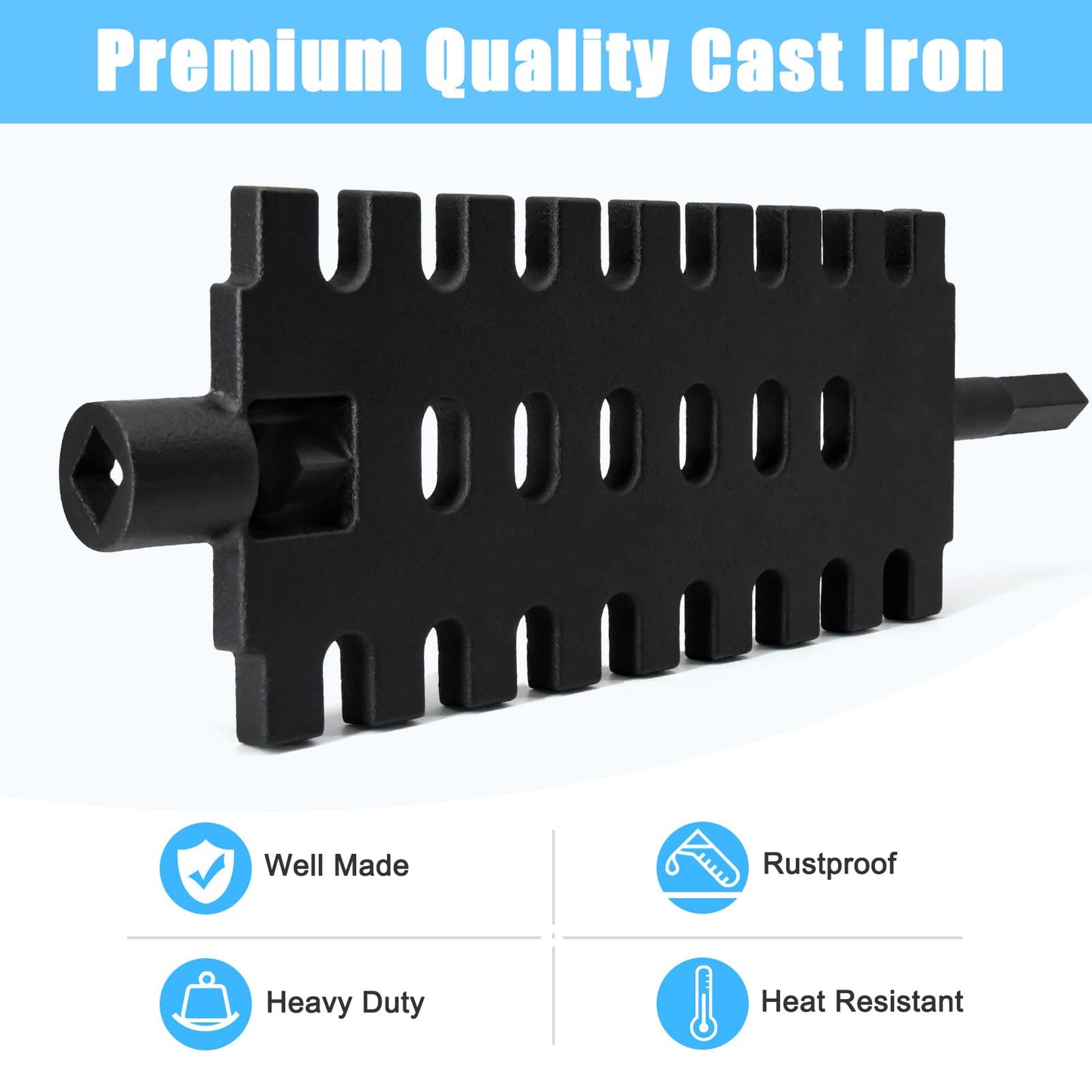 Adviace 40257 Shaker Grate Replacement for US Stove Hot Blast 1500, 1557M, Ashley 22AF and Vogelzang Norseman 1500, 2500 Wood Coal Furnaces. (2 Pack)