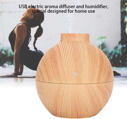 Mini Humidifiers, 130ml USB LED Aroma Essential Oil Diffuser for Room Bedroom Office (Light)