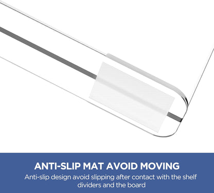 Clear Shelf Dividers 12 Inches [Extra Tall Version] - 4 Pack Acrylic Vertical Organizer for Bedroom, Kitchen, Office