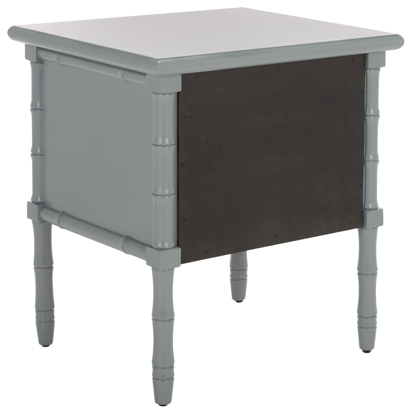 SAFAVIEH Furniture - Niah 2-Drawer Nightstand - Grey & Gold - Wood - Glam Hardware Design - Ideal for Bedroom, 23"W x 20"D x 25.25"H (NST3501C)