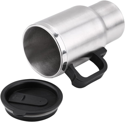 Hot Water Kettle Electric, Travel Kettle, 12V 450ml Stainless Steel Car Heating Cup, Portable