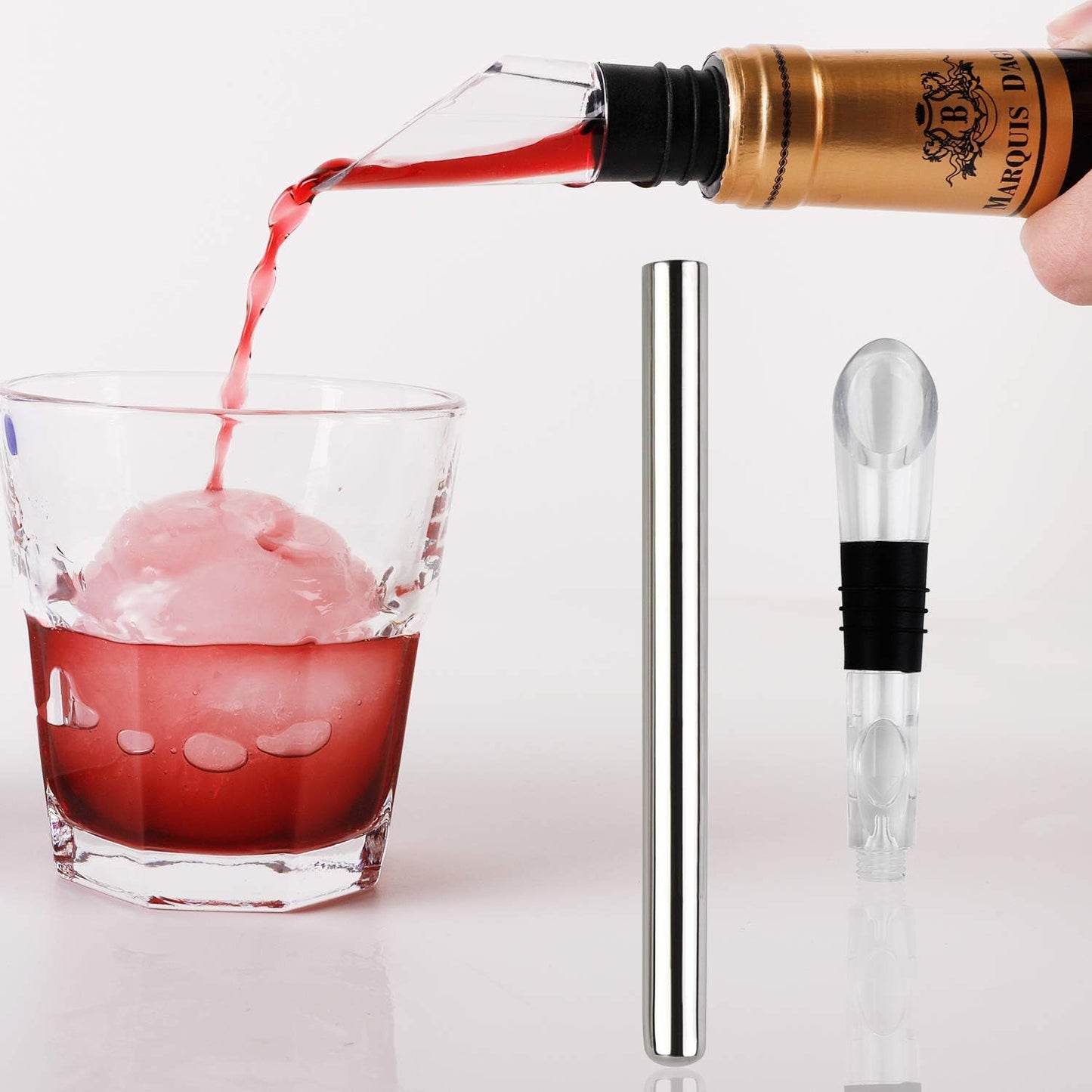 Beer Chiller Sticks, Stainless Steel Wine Chilling Rod Set for Bottles