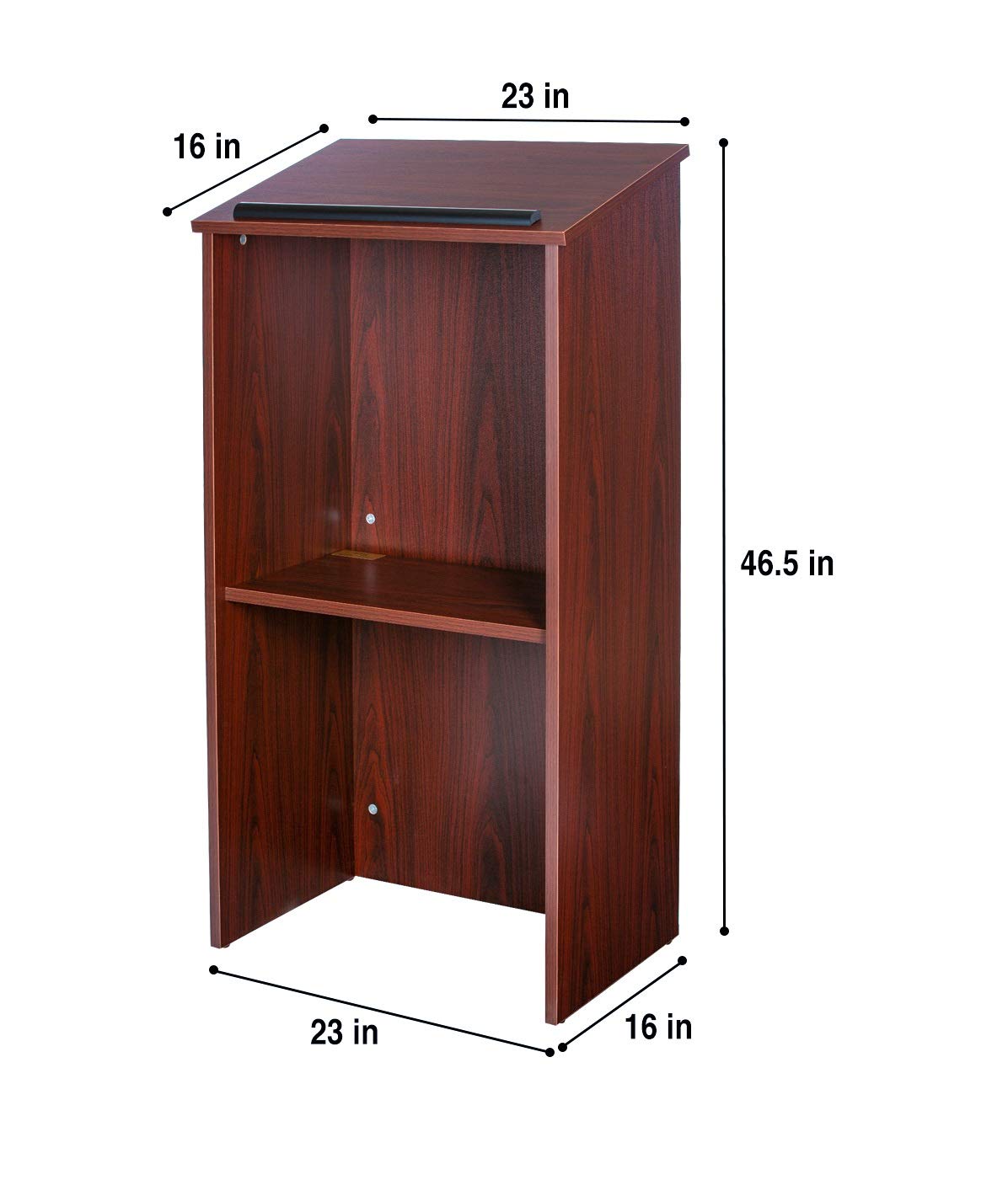 OEF Furnishings CoreEssential Series Commercial-Grade Floor-Standing Lectern (Mahogany)
