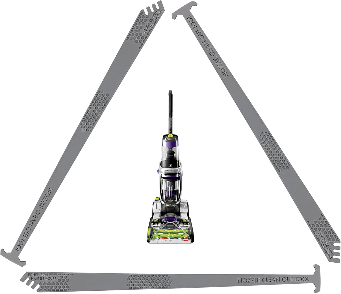 Replacement Nozzle Brushroll Cleaning Tool - Pack of 3 for All Vacuum Carpet Cleaners & Pet Carpet Cleaners