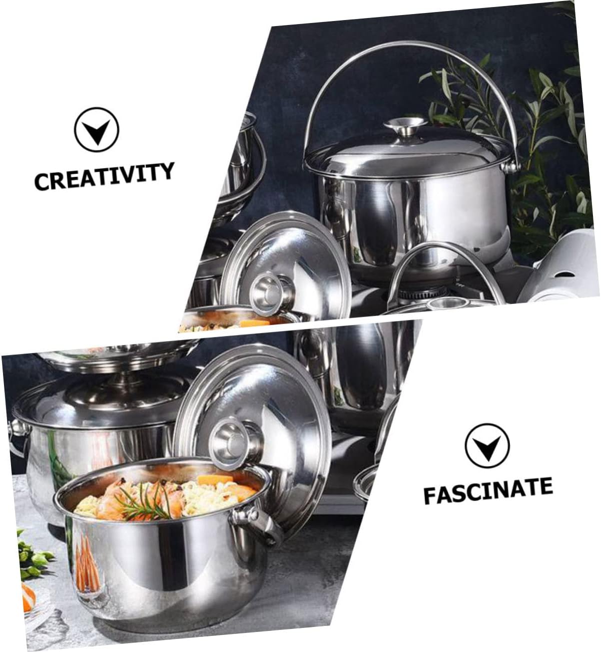 Stainless Steel Cooking Pot, Mixing Bowls, Steamer Pot, Handheld Mixing Bowl, Stock Pot