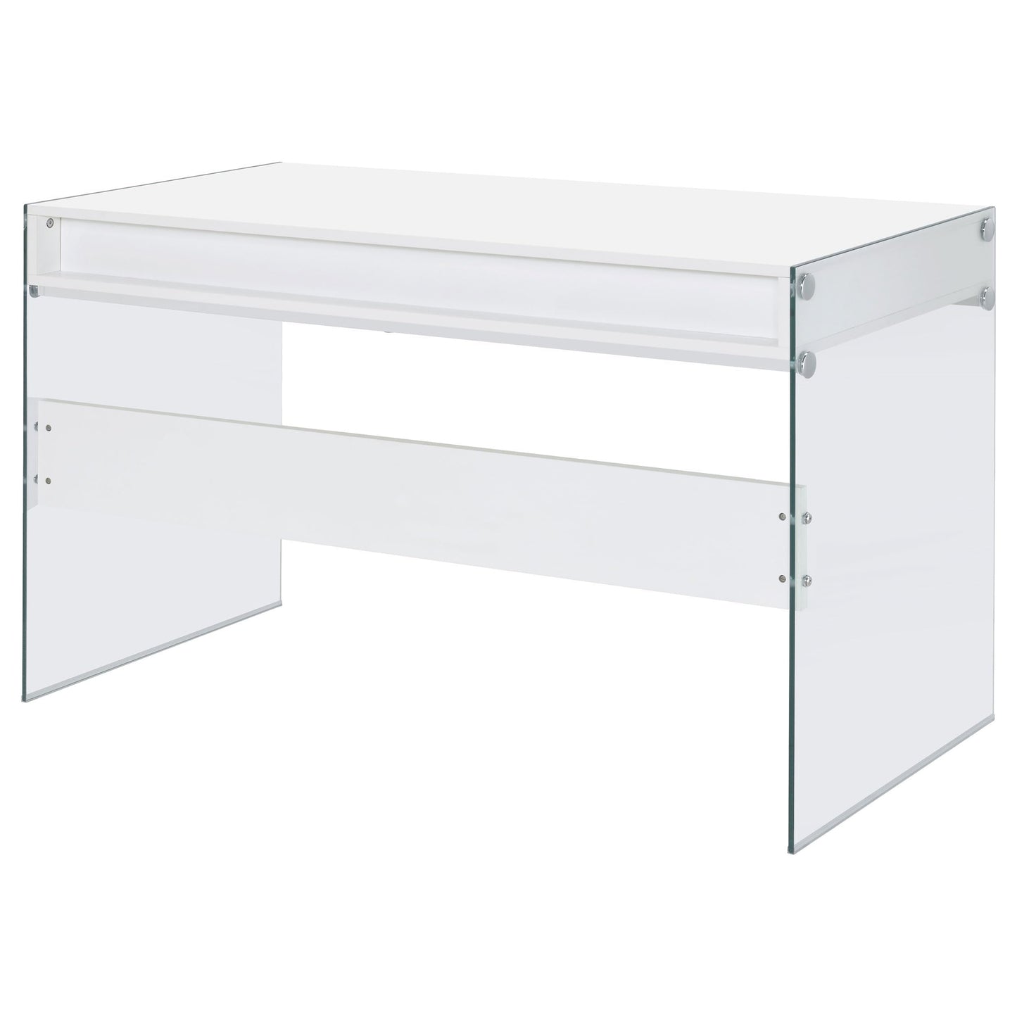 Coaster Home Furnishings Dobrev 48-inch 2-Drawer Writing Desk White High Gloss 800829