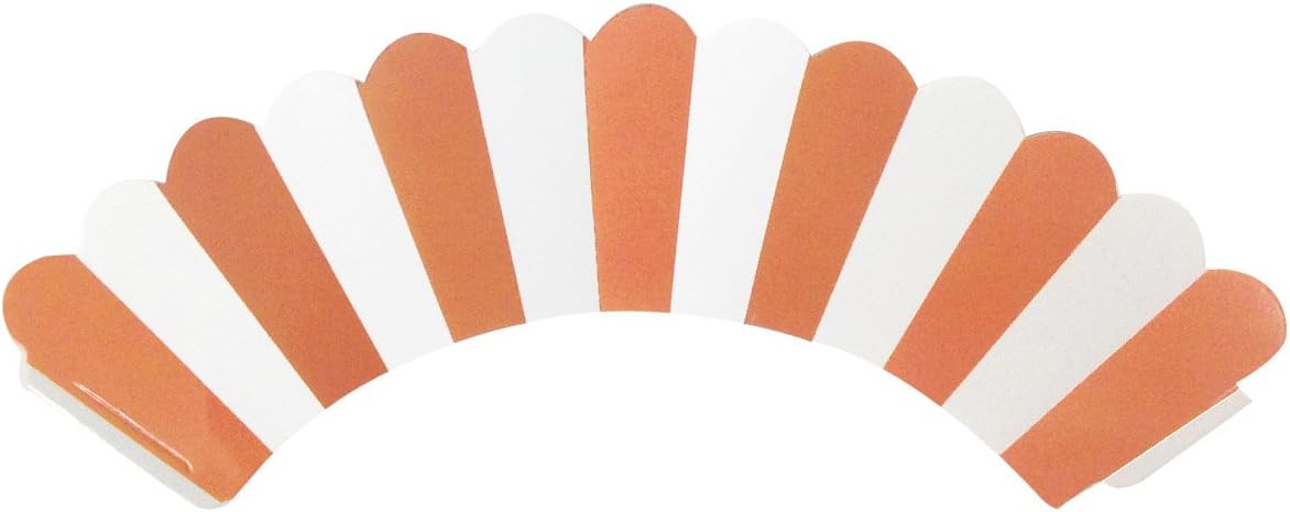 Wrapables Standard Size Cupcake Wrappers (Set of 20), Orange Striped
