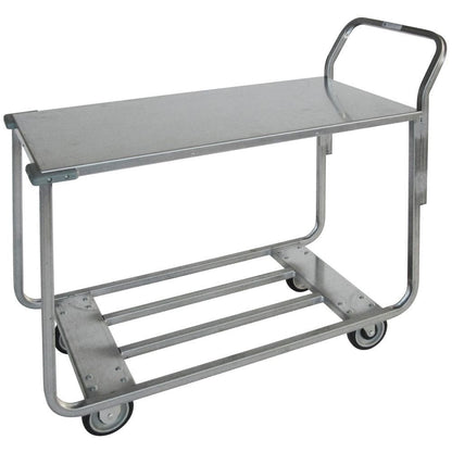 HUBERT Commercial Stainless Steel Heavy Duty Silver Utility Cart - 47" L x 20" W x 40" H