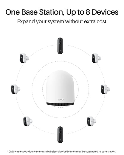 WUUK Security Cameras Wireless Outdoor, Indoor Home Surveillance System, 2K, No Monthly Fee, Motion Alert, Night Vision, 2.4/5 GHz WiFi, 32G Local Storage, Compatible with Alexa & Google, 4-Camera Kit
