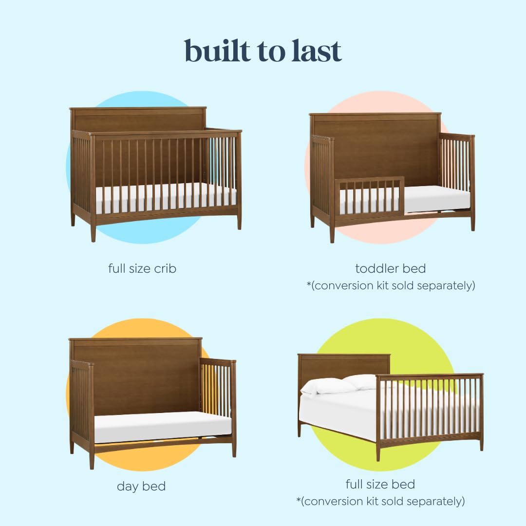 Davinci Frem 4-in-1 Convertible Crib in Walnut, GREENGUARD Gold Certified