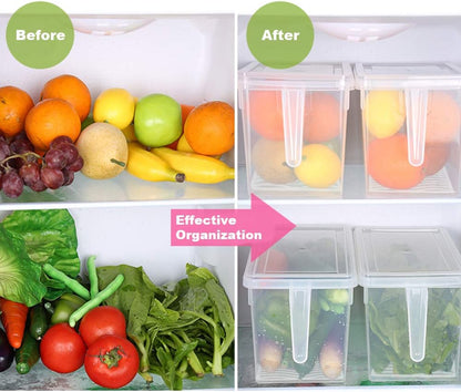 Fridge(3 Pack)- 4.5L SILIVO Lettuce Keeper for Vegetable Storage Containers for Refrigerator with Drain Tray Keep Fresh