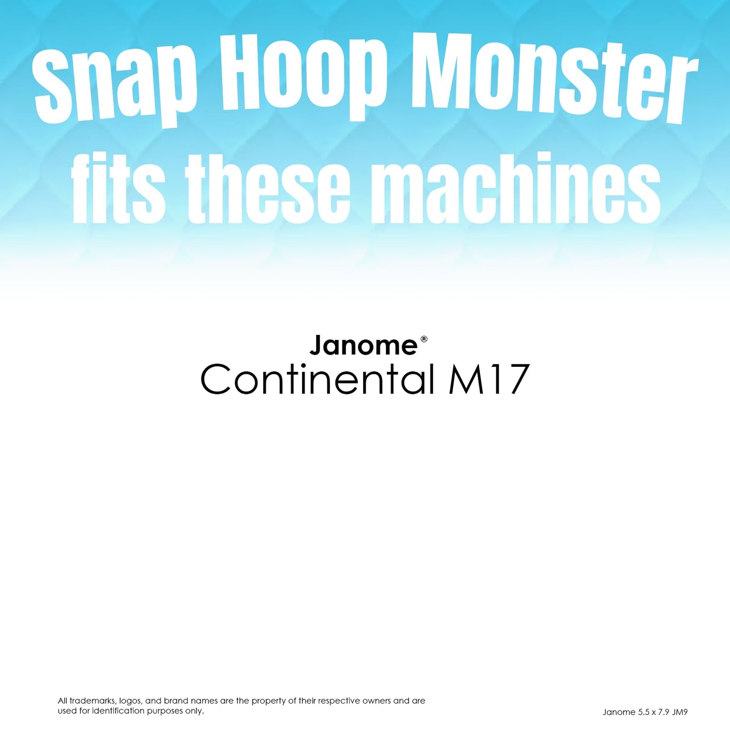 Snap Hoop Monster for Janome® M17 (5.5" x 7.9" | 140 x 200mm) Magnetic Embroidery Hoop for Machine Embroidery