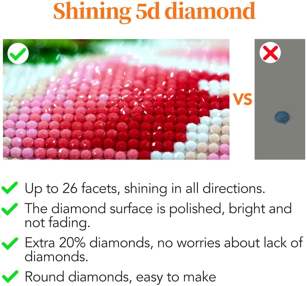 WHYCJXWL Diamond Art Full Drill Round Rhinestone, Winnie Pooh Diamond Art for Adults and Beginners, DIY 5D Diamond Art Kits for Home Wall Decor (12X16 in)