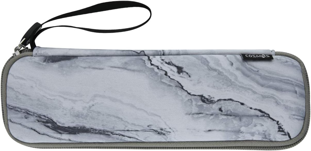 CM Reusable Portable Travel Tableware Carrying Bag, Storage Case for Cutlery, Flatware Organizers, Marble White