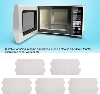 Garosa 5Pcs Microwave Oven Mica Plate Sheet, Microwave Waveguide Cover Replacement Repairing Accessory for Kitchen