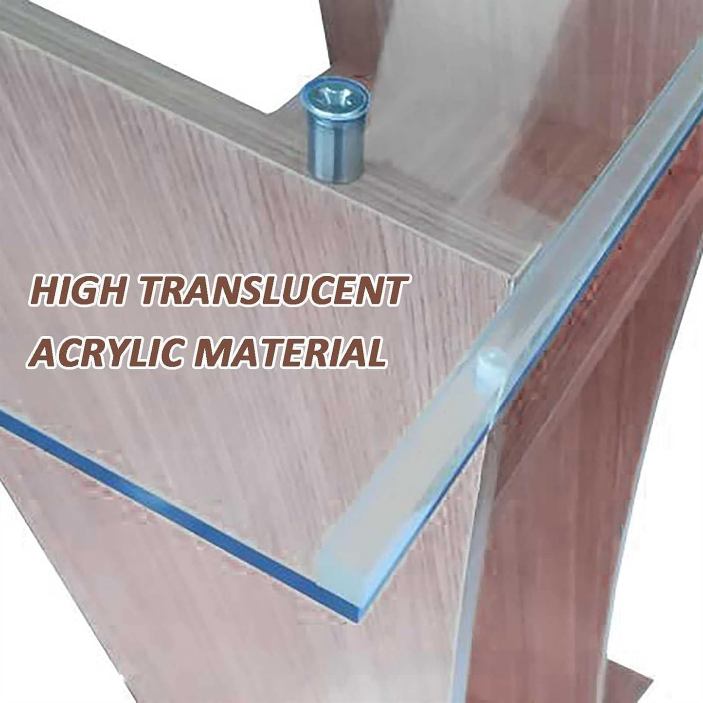 DHXIAMZ Acrylic Lectern Podium Stand with Casters Shelves and Cu ed Frosted Front Panel 48" Tall Wood Podium for Church Floor