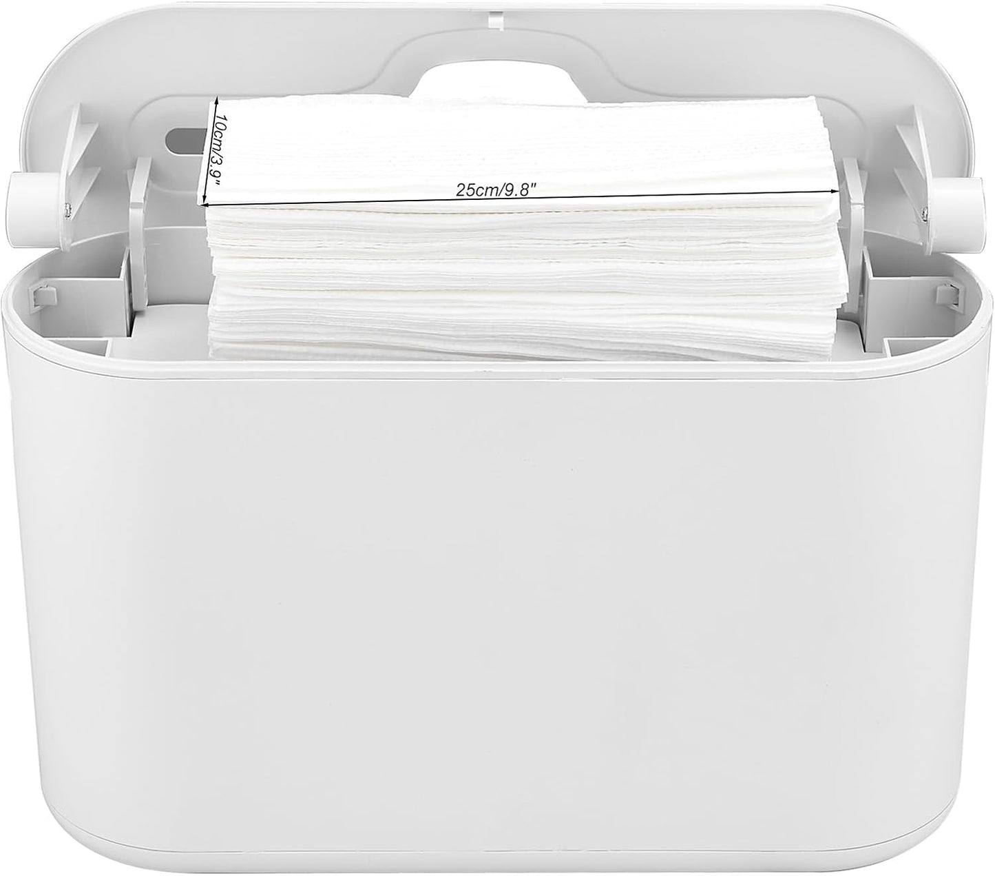 Countertop, Compact Paper Towel Dispenser Single Sheet Dispensing with Built-in Spring, Visible Window, Easy Top