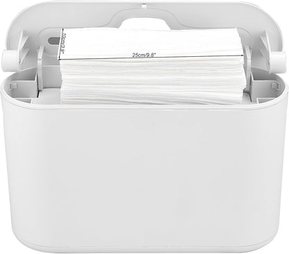 Countertop, Compact Paper Towel Dispenser Single Sheet Dispensing with Built-in Spring, Visible Window, Easy Top