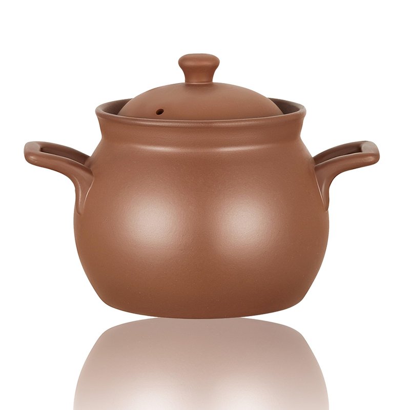 Red Zisha Unglazed Earthen Cookware Stock Pot, Natural Terracotta Pan Ceramic Casserole Dish, Clay Pot with Lid for Cooking Rice, Hot Pot, Dolsot Bibimbap and Soup (5.28QT(5L))