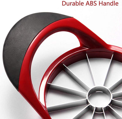 Stainless Steel Apple Corer and Slicer, Ergonomic ABS Anti-Slip Handle with 12 Sharp Blades, Large Size Cutter