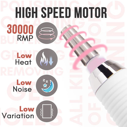 Makartt Nail Drill Professional: 60W 35000RPM Electric Nail File with Coreless Motor, 2 in 1 Desktop & Portable, Drill Bits and LCD Display for Acrylic Gel Nails, Nouvella Pink