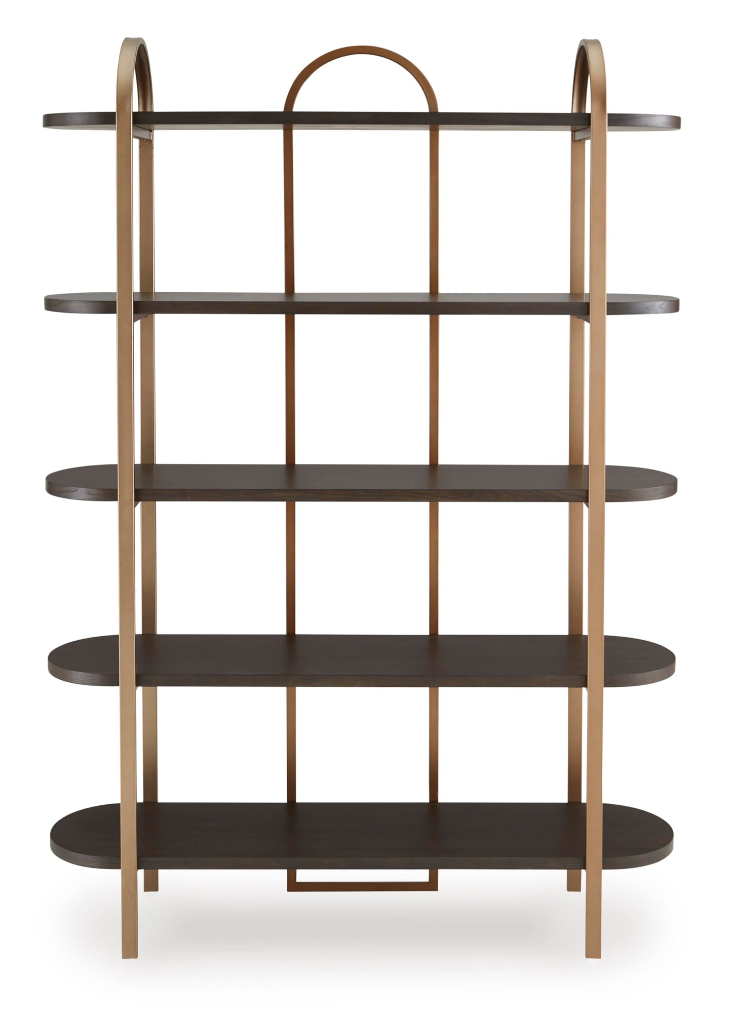 Signature Design by Ashley Brentmour 72" H Bookcase, Metallic & Dark Brown