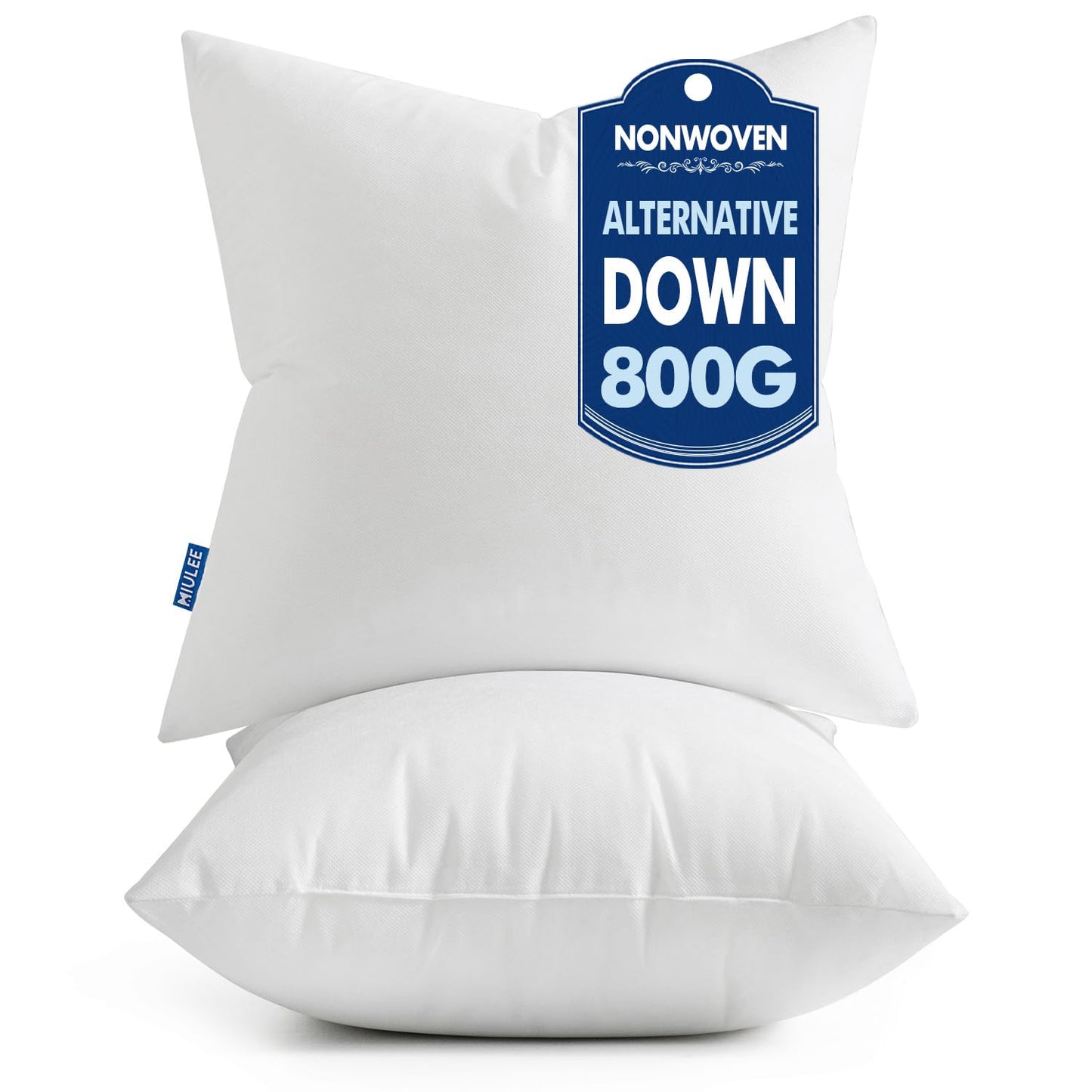 MIULEE Set of 4 Throw Pillow Inserts 20x20 Inches, 100% Virgin Filling Nowoven Pillow Inserts for Couch Sofa Living Room