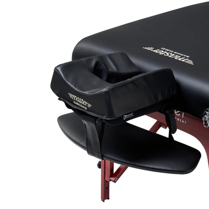 Master Massage 31" Montclair Salon Spa Beauty Therma Top Best Portable Heated Folding Massage Table Bed Couch Package for Facial Tattoo, Black Color with Memory Foam
