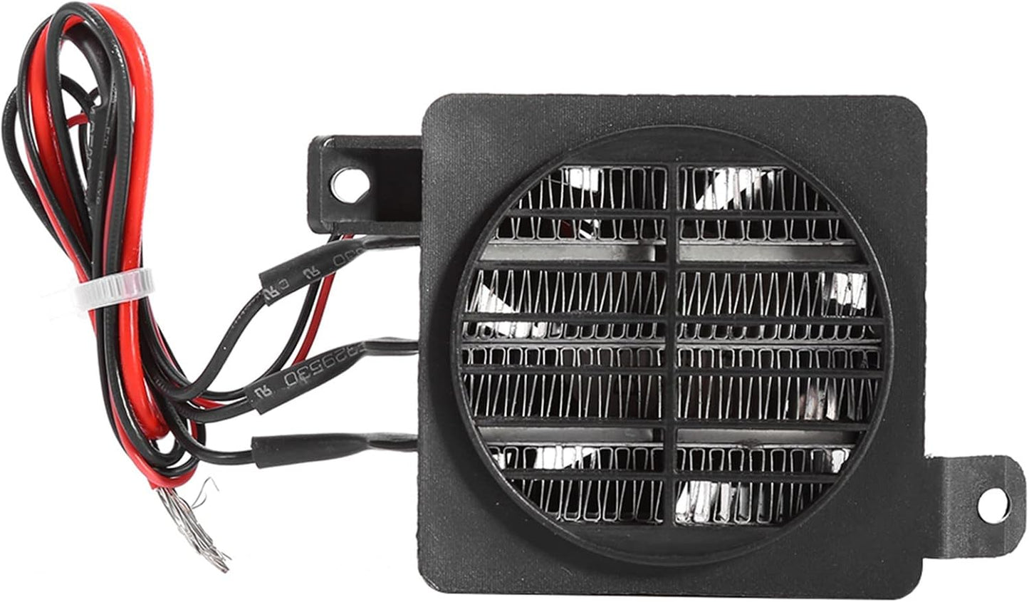 Car Air Heater PTC Fan Heater, Small Space Heating Incubator Constant Temperature Electric Fan Heater (12V 150W)