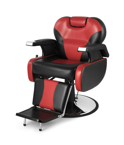 Funnylife Black Salon Styling Vintage Heavy Duty Hydraulic Reclining Barbershop Beauty Salon Equipment