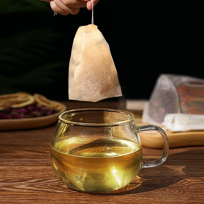 200 (3.54x2.75 inch/1.96x2.75 inch) Pcs Loose Leaf Tea Bags, Disposable Tea Filter Bags with Drawstring Unbleached Tea